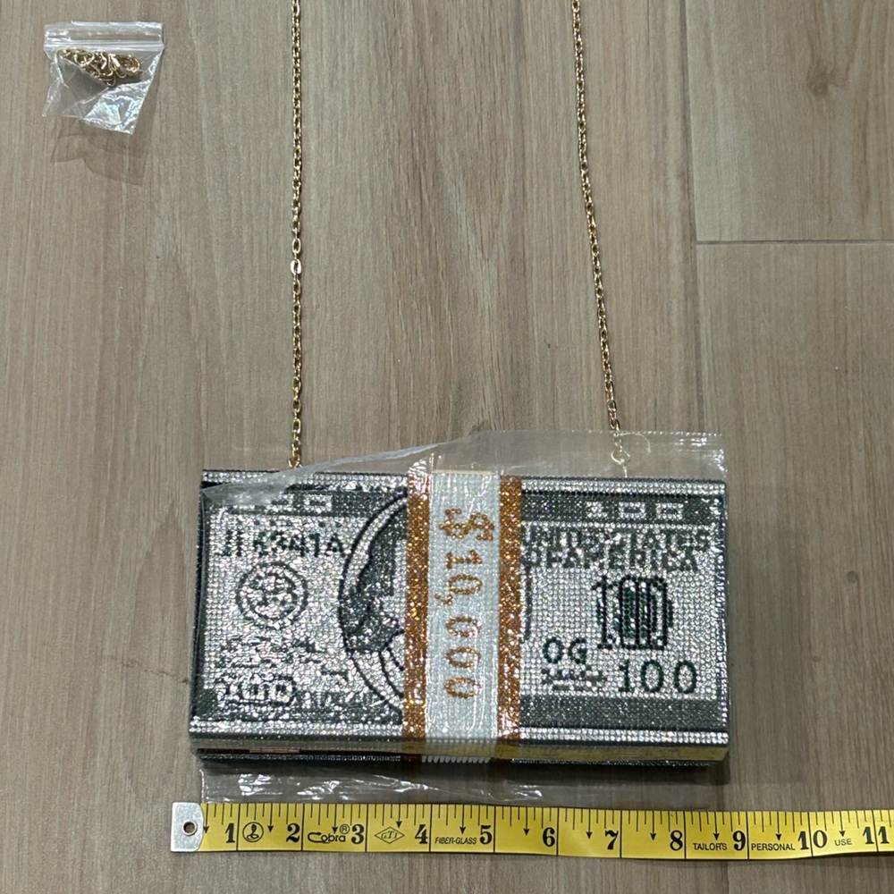 Rhinestone Money Clutch-NWT - Picture 7 of 9